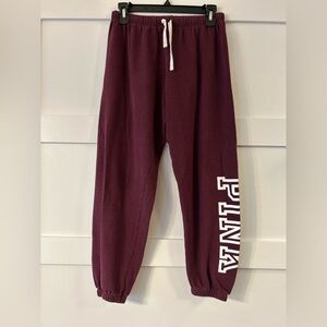 Victoria's Secret PINK Maroon Sweatpants